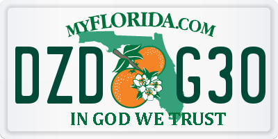 FL license plate DZDG30