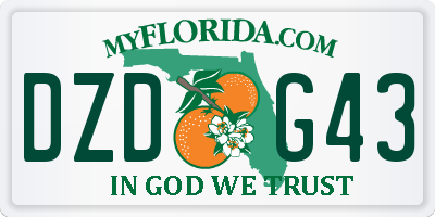 FL license plate DZDG43