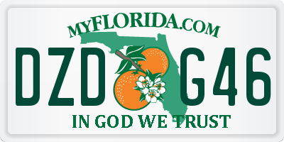 FL license plate DZDG46