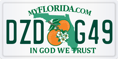 FL license plate DZDG49