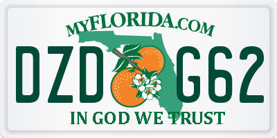FL license plate DZDG62