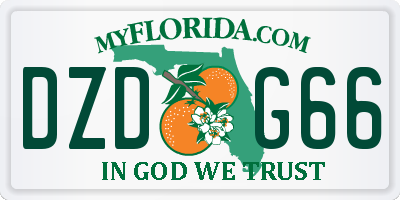 FL license plate DZDG66