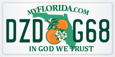 FL license plate DZDG68