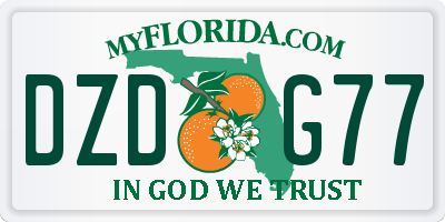 FL license plate DZDG77