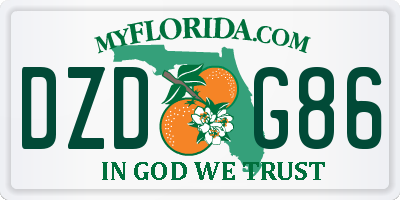 FL license plate DZDG86