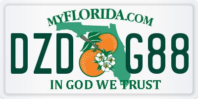 FL license plate DZDG88