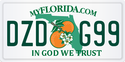 FL license plate DZDG99