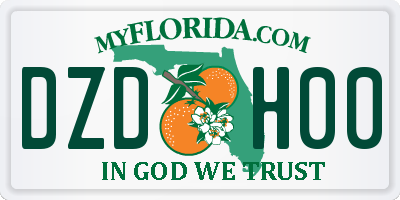 FL license plate DZDH00