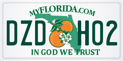 FL license plate DZDH02