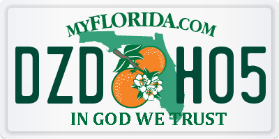 FL license plate DZDH05