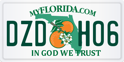 FL license plate DZDH06