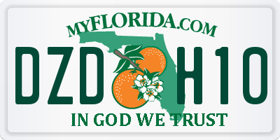 FL license plate DZDH10