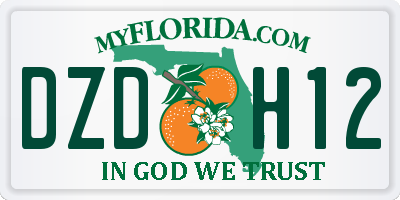 FL license plate DZDH12