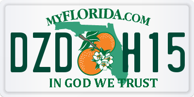 FL license plate DZDH15