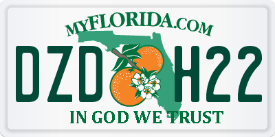 FL license plate DZDH22