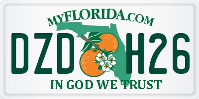 FL license plate DZDH26