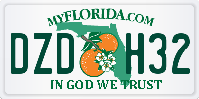 FL license plate DZDH32