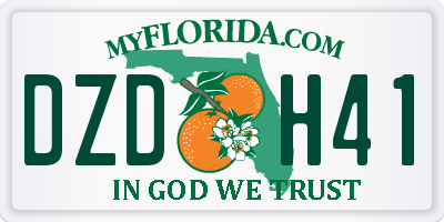 FL license plate DZDH41