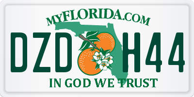FL license plate DZDH44