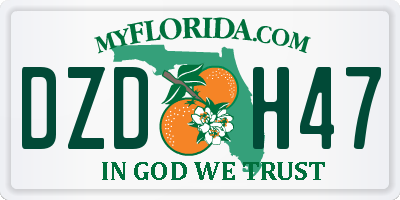 FL license plate DZDH47
