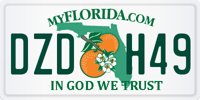 FL license plate DZDH49