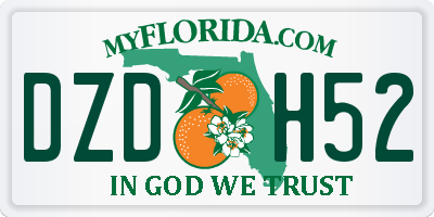 FL license plate DZDH52