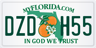 FL license plate DZDH55