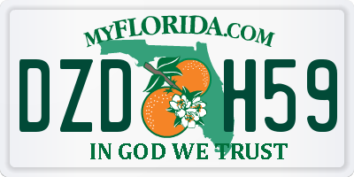 FL license plate DZDH59