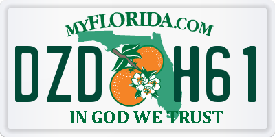FL license plate DZDH61
