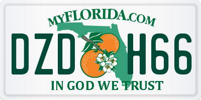 FL license plate DZDH66