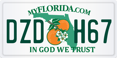 FL license plate DZDH67