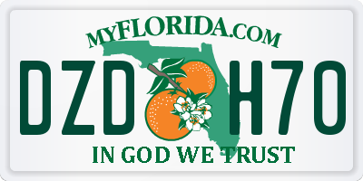 FL license plate DZDH70