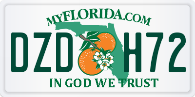 FL license plate DZDH72