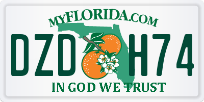 FL license plate DZDH74
