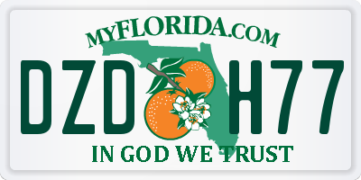 FL license plate DZDH77