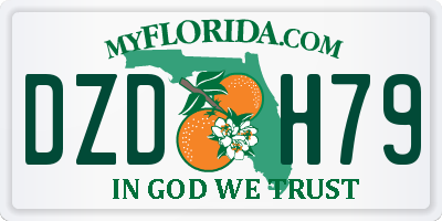 FL license plate DZDH79