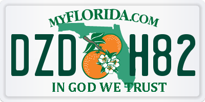 FL license plate DZDH82