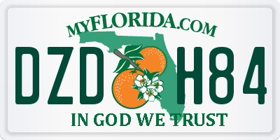 FL license plate DZDH84