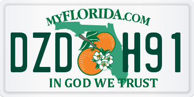 FL license plate DZDH91