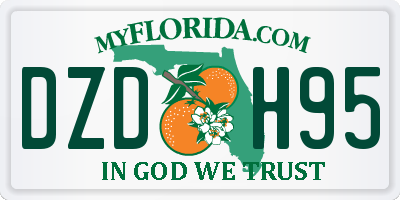 FL license plate DZDH95