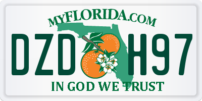 FL license plate DZDH97