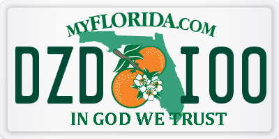 FL license plate DZDI00