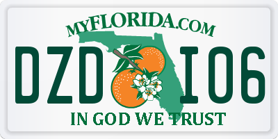 FL license plate DZDI06