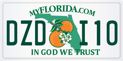 FL license plate DZDI10