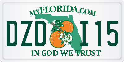 FL license plate DZDI15