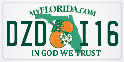 FL license plate DZDI16