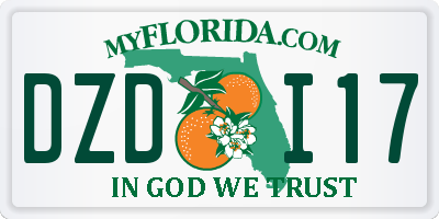 FL license plate DZDI17