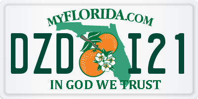 FL license plate DZDI21