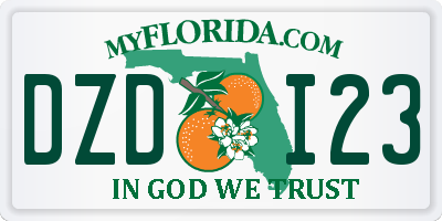 FL license plate DZDI23