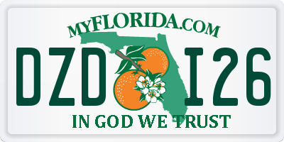 FL license plate DZDI26